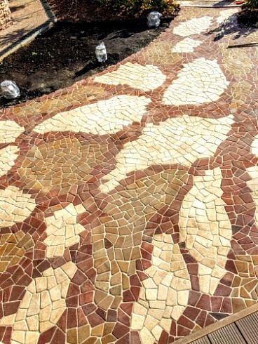 Kamenclub.ru: Песчаник брусчатка (Готика) art PSG-L-01  купить в Москве    2300 руб/кв.м   фото КАМЕНЬ КЛУБ