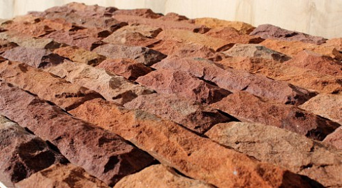 Kamenclub.ru: Песчаник (красный дракон) art PSK-5-03  купить в Москве    3350 руб/кв.м   фото КАМЕНЬ КЛУБ