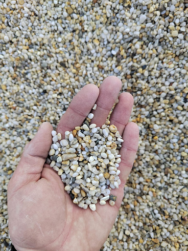 фото Галька крымская жемчужная фр. 3-5 мм. купить в Москве  в интернет-портале КАМЕНЬ КЛУБ